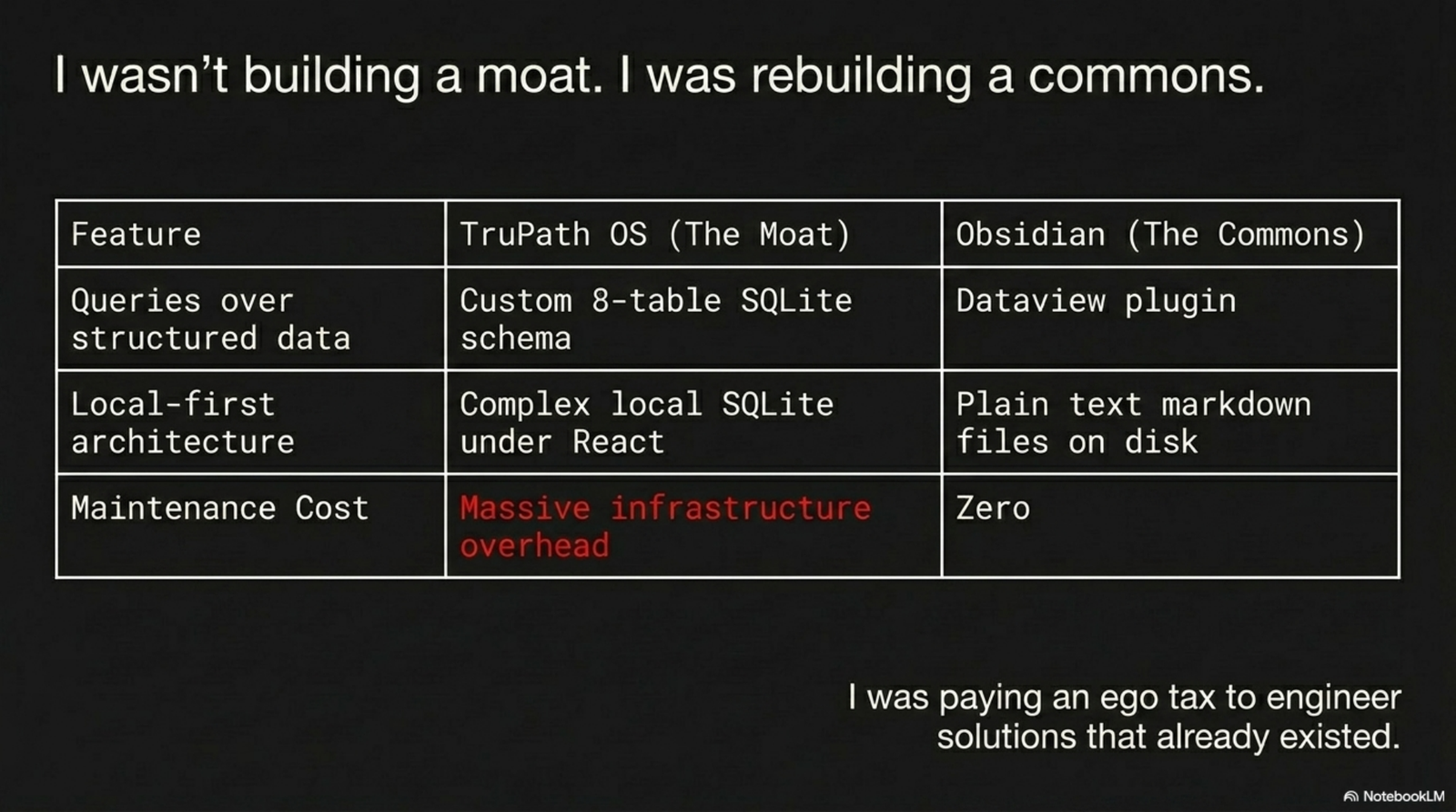 I tried to build my own AI-native business OS. Here's why I scrapped it. — slide