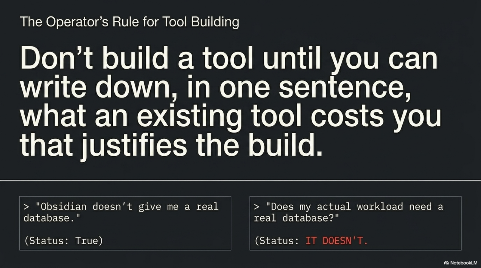 I tried to build my own AI-native business OS. Here's why I scrapped it. — slide