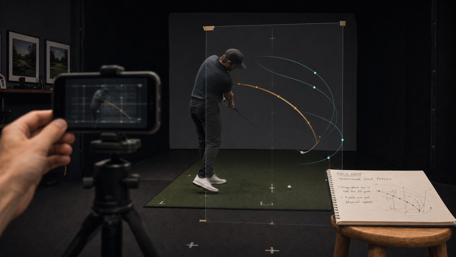 A phone can trace the club. That does not mean it measured clubhead speed.