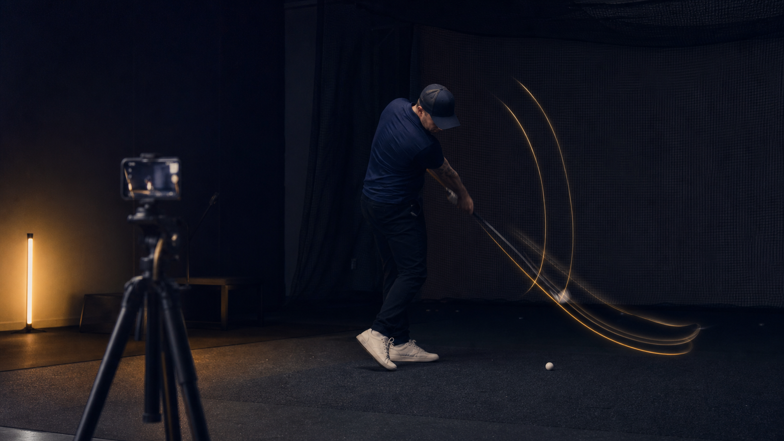 Do not put the club in the body frame.